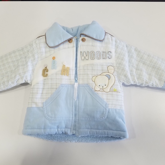 BRAND NEW! Baby Jacket with Plaid Woods Friends - Picture 1 of 5
